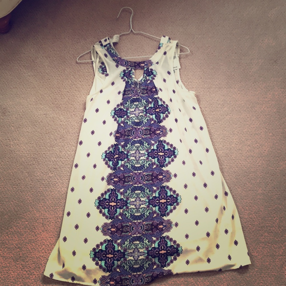 Dry Goods Cream & Purple Dress! - Picture 1 of 6
